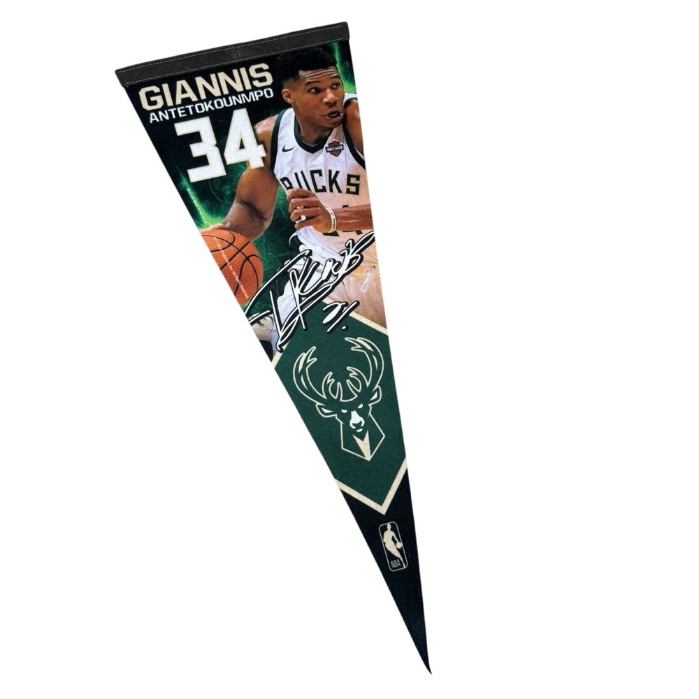 Giannis Antetokounmpo pennant Milwaukee Bucks Pennant